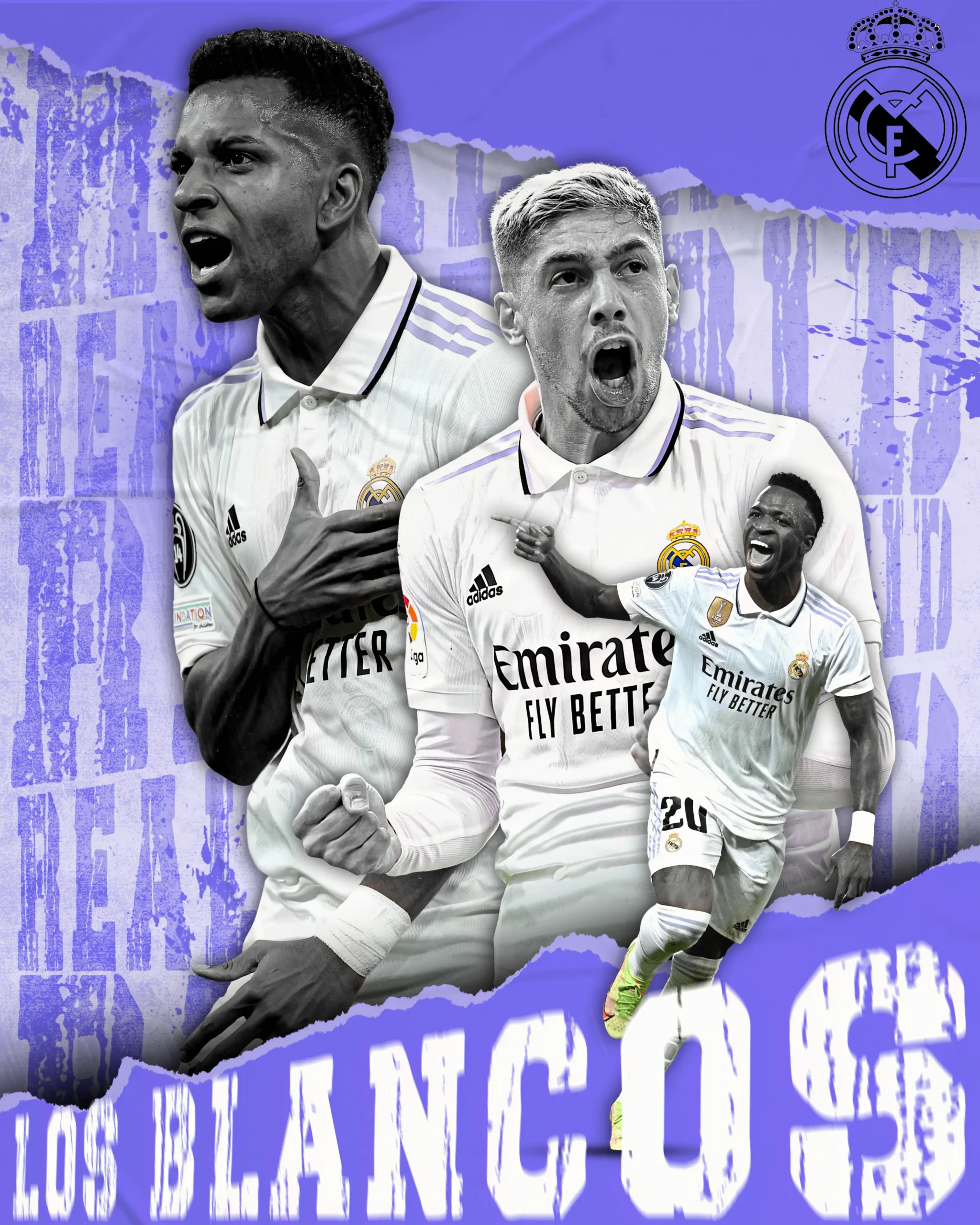 Real Madrid players graphic poster design Los Blancos